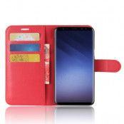 Litchi Plånboksfodral till Samsung Galaxy S9 - Röd