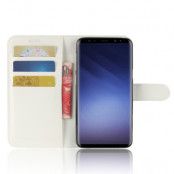 Litchi Plånboksfodral till Samsung Galaxy S9 - Vit