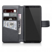 Plånboksfodral Äkta Läder Samsung Galaxy S9 - Grå