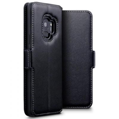 Plånboksfodral av äkta läder till Samsung Galaxy S9 - Svart
