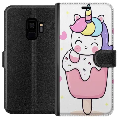 Plånboksfodral till Samsung Galaxy S9 med Glad enhörning