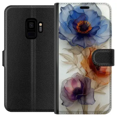 Plånboksfodral till Samsung Galaxy S9 med Silkesblommor