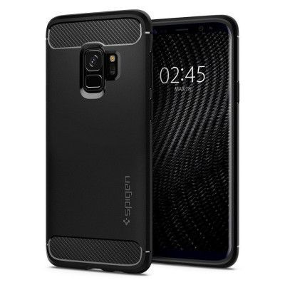 SPIGEN Rugged Armor mobilskal Galaxy S9 Matte Svart