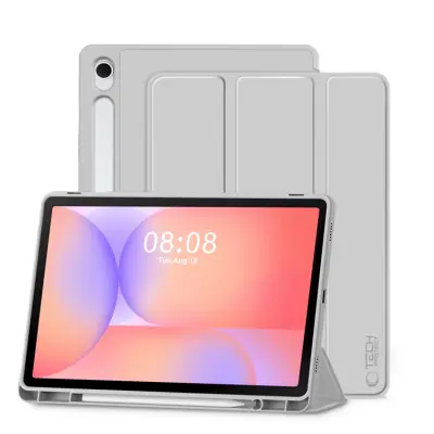 Tech-Protect Galaxy Tab S9 FE Fodral med plats för pennna - Grå