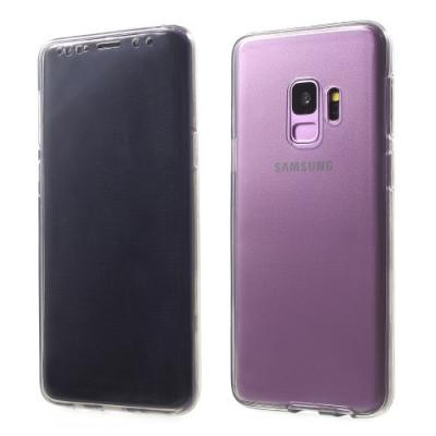 Touchable Front + Back TPU Mobilskal till Galaxy S9 - Grå