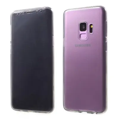 Touchable Front + Back TPU Mobilskal till Galaxy S9 - Grå