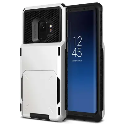 Verus Damda Folder Card Slot Skal till Samsung Galaxy S9 - Vit