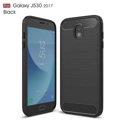 Carbon Brushed Skal till Samsung Galaxy J5 (2017) - Svart