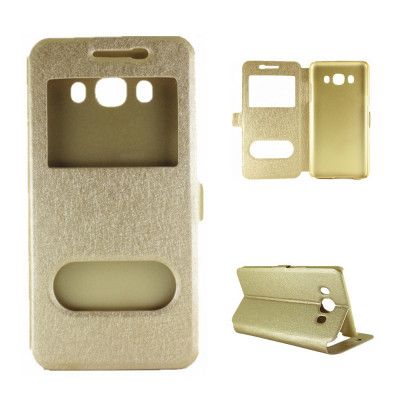 Fönsterfodral till Samsung Galaxy J5 (2016) - Guld