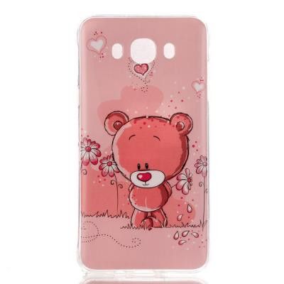 Flexicase Skal till Samsung Galaxy J5 2016 - Pink Bear