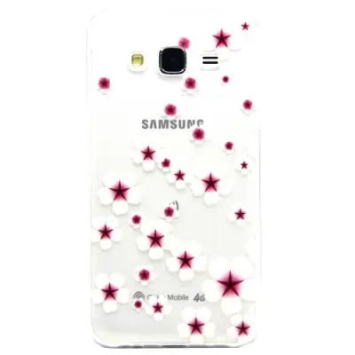 Flexicase Skal till Samsung Galaxy J5 - Rosa blommor