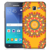 Skal till Samsung Galaxy J5 (2015) - Blommigt mönster - Orange