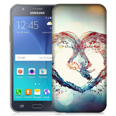 Skal till Samsung Galaxy J5 - Hjärta - Vatten