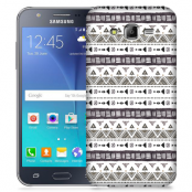 Skal till Samsung Galaxy J5 (2015) - Mönster - Svart/Vit