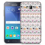 Skal till Samsung Galaxy J5 (2015) - Mönster - Vit/Lila