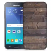 Skal till Samsung Galaxy J5 - Mörkbetsade plank