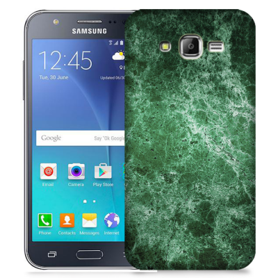 Skal till Samsung Galaxy J5 - Marble - Grön