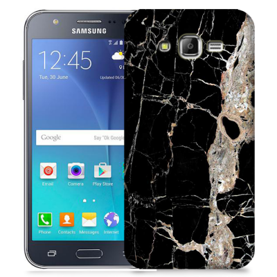 Skal till Samsung Galaxy J5 - Marble - Svart