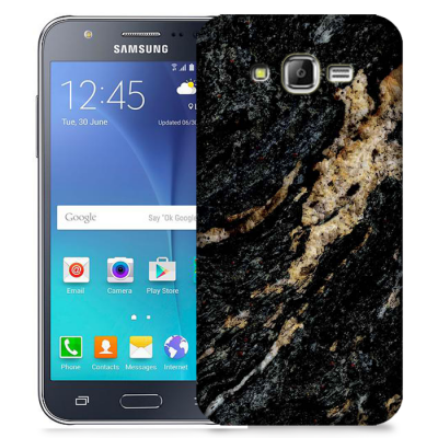 Skal till Samsung Galaxy J5 - Marble - Svart