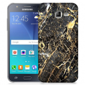 Skal till Samsung Galaxy J5 (2015) - Marble - Svart/Gul