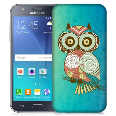 Skal till Samsung Galaxy J5 - Orientalisk uggla - Blå