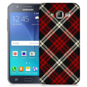 Skal till Samsung Galaxy J5 - Rutig - Röd