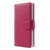 Embossed Plånboksfodral till Sony Xperia E3 - Magenta