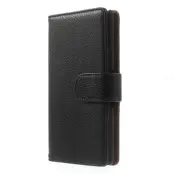 Embossed Plånboksfodral till Sony Xperia E3 - Svart