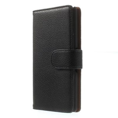 Embossed Plånboksfodral till Sony Xperia E3 - Svart