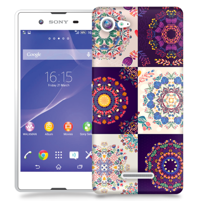 Skal till Sony Xperia E3 - Blommigt lapptäcke