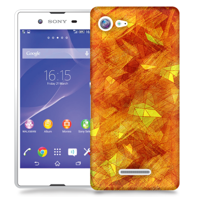Skal till Sony Xperia E3 - Borstat - Röd/Orange