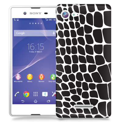 Skal till Sony Xperia E3 - Fläckar - Svart