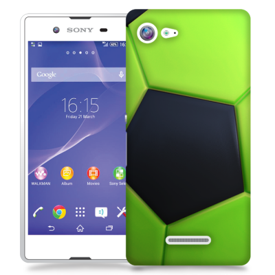 Skal till Sony Xperia E3 - Fotboll - Grön