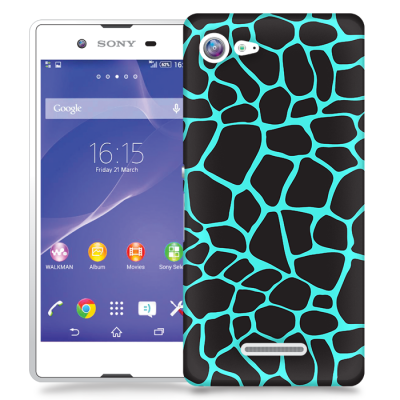 Skal till Sony Xperia E3 - Gepard - Neonblå