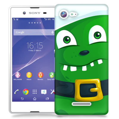 Skal till Sony Xperia E3 - Grönt slajm-monster