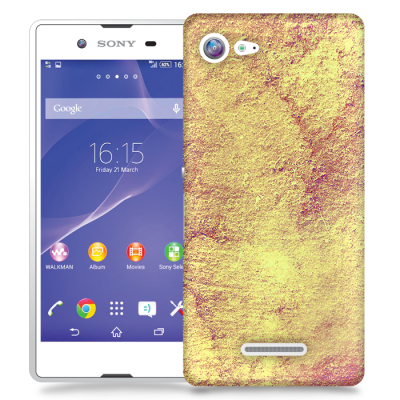 Skal till Sony Xperia E3 - Grunge texture - Gul