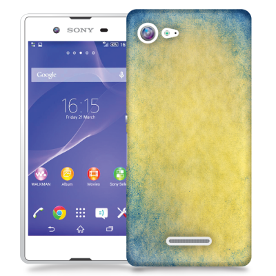 Skal till Sony Xperia E3 - Grunge texture - Gul