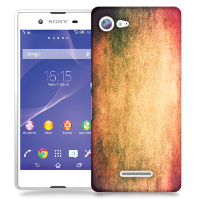 Skal till Sony Xperia E3 - Grunge texture - Orange