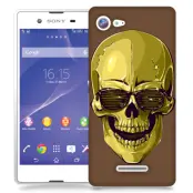 Skal till Sony Xperia E3 - Hipster Skull Brun