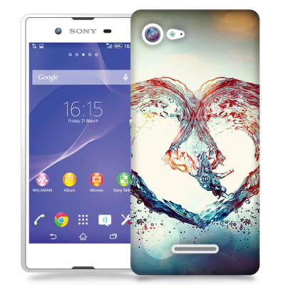 Skal till Sony Xperia E3 - Hjärta - Vatten