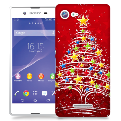 Skal till Sony Xperia E3 - Julgran - Röd