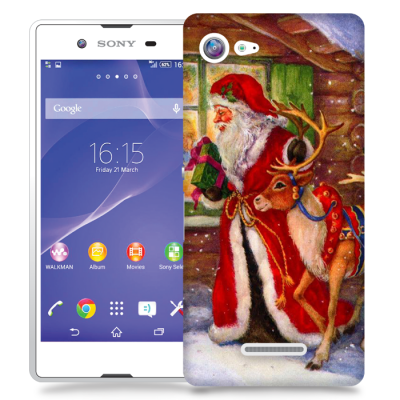 Skal till Sony Xperia E3 - Jultomte och ren