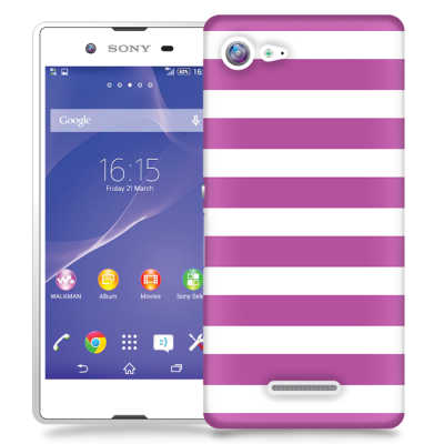 Skal till Sony Xperia E3 - Linjer - Lila