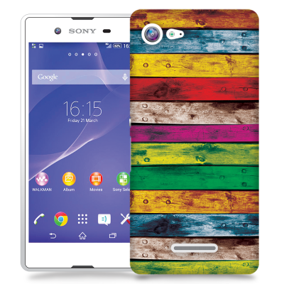 Skal till Sony Xperia E3 - Målade brädor