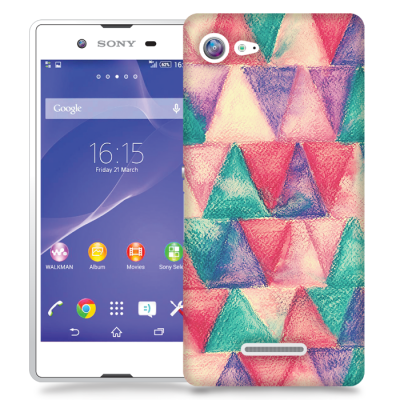 Skal till Sony Xperia E3 - Målning- Trianglar