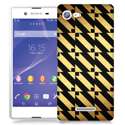 Skal till Sony Xperia E3 - Mönster - Guld/Svart