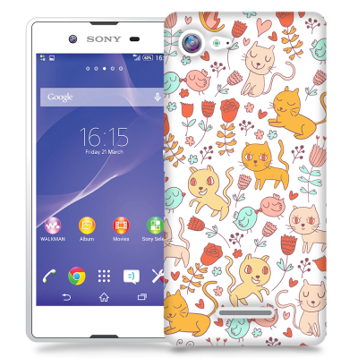 Skal till Sony Xperia E3 - Mönster - Kattunge