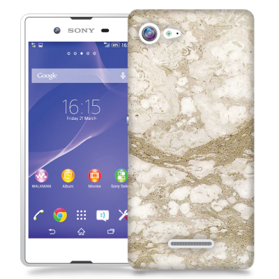 Skal till Sony Xperia E3 - Marble - Beige