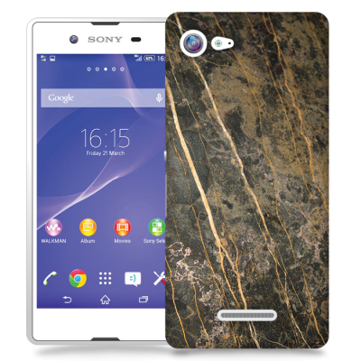Skal till Sony Xperia E3 - Marble - Brun