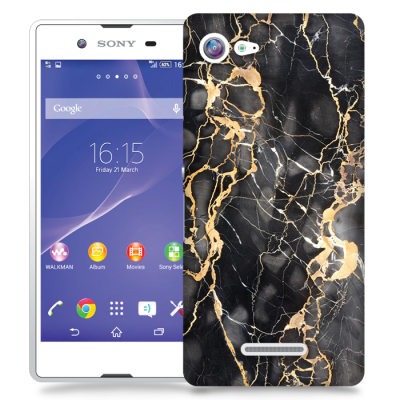 Skal till Sony Xperia E3 - Marble - Grå
